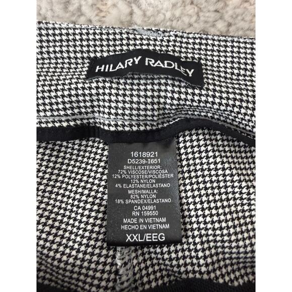 Hilary Radley Size XXL Houndstooth Flat Front Straight Leg Stretch Pants - Picture 7 of 9